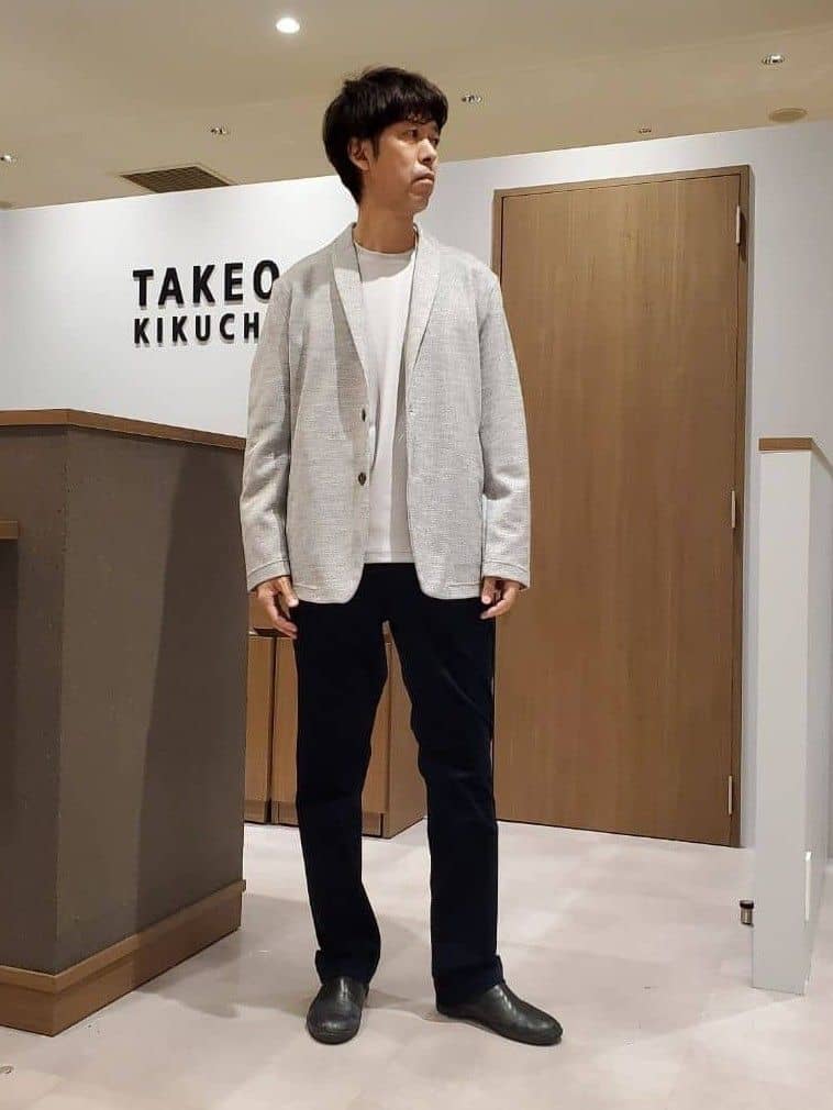 ishidaさんの「TAKEO KIKUCHI｜【尾州織】ショールカラー カーディガン」を使ったコーディネート
