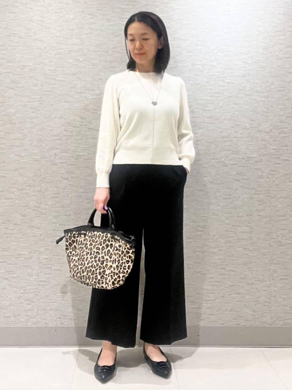 marikoさんの「Reflect｜【選べる8色／スカートにもパンツにも◎】ウール混ボートネックニット」を使ったコーディネート