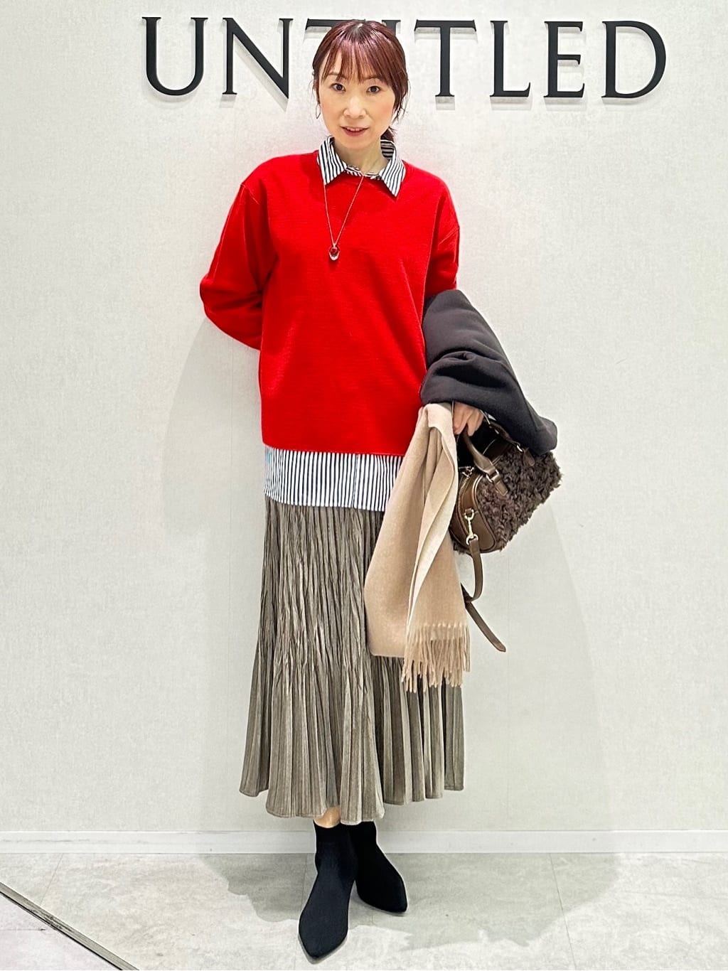 Miwaさんの「UNTITLED｜【アンサンブル可/洗える】ウールミラノリブニット」を使ったコーディネート