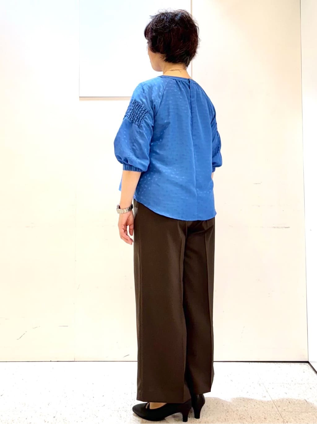 ヤスコさんの「Reflect｜【一枚で着映える◎】レオパード風ジャカードブラウス」を使ったコーディネート