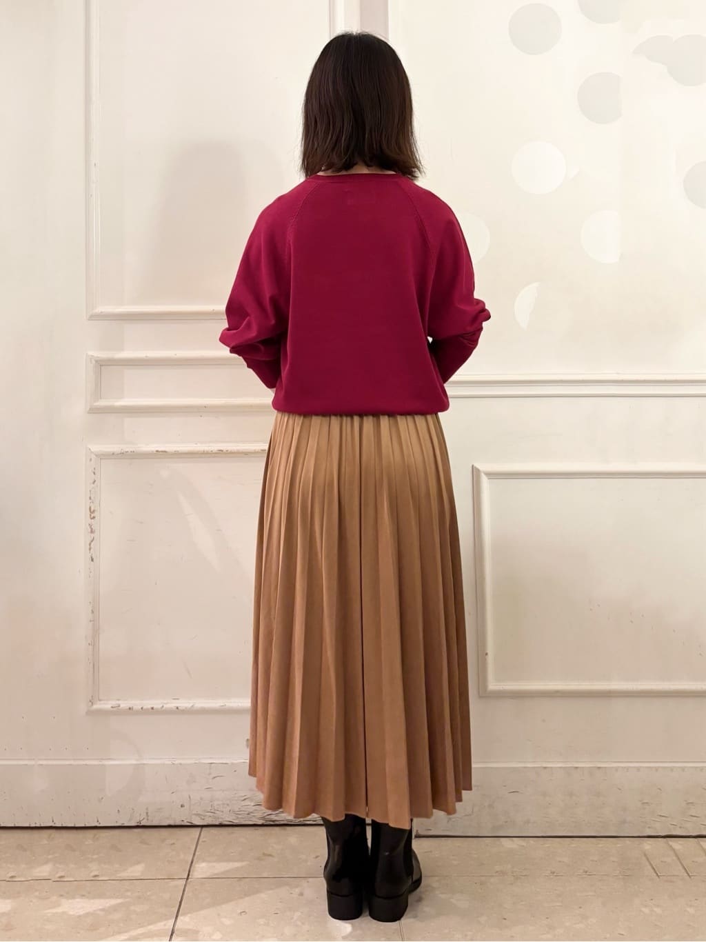 やまさんの「OPAQUE.CLIP｜ラム風フェイクファーハンドバッグ」を使ったコーディネート
