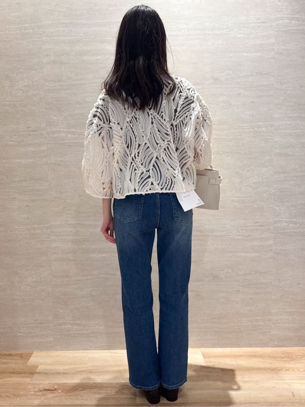 Hinaさんの「OPAQUE.CLIP｜シアー刺繍レース前開きブラウス【洗濯機洗い可】」を使ったコーディネート