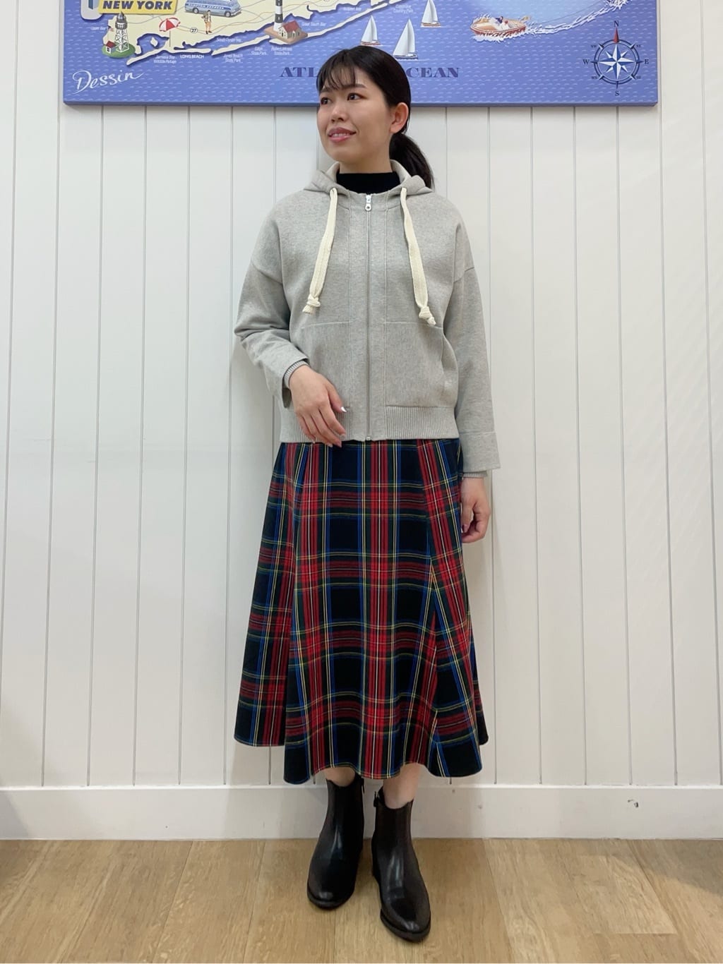 Mayaさんの「Dessin｜【洗える】リブタートルネックニット」を使ったコーディネート