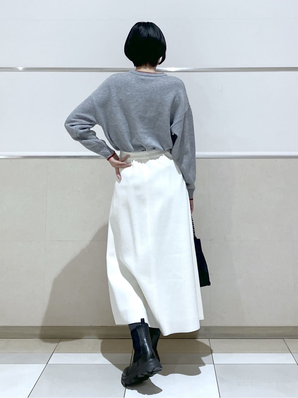 eriko さんの「Dessin｜ウール混クルーネックコート」を使ったコーディネート