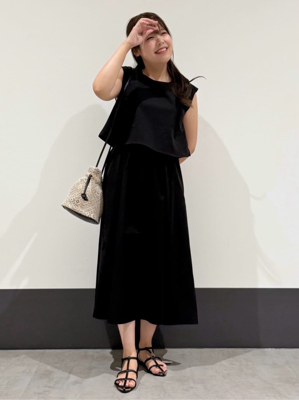macchaさんの「THE SHOP TK｜ドッキングワンピース【接触冷感/撥水/UVカット/洗濯機OK】」を使ったコーディネート