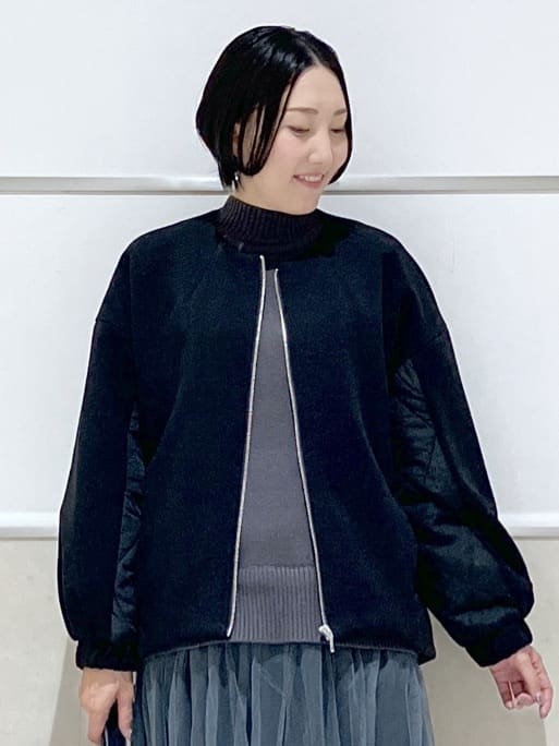 eriko さんの「Dessin｜ダンボールジップブルゾン」を使ったコーディネート