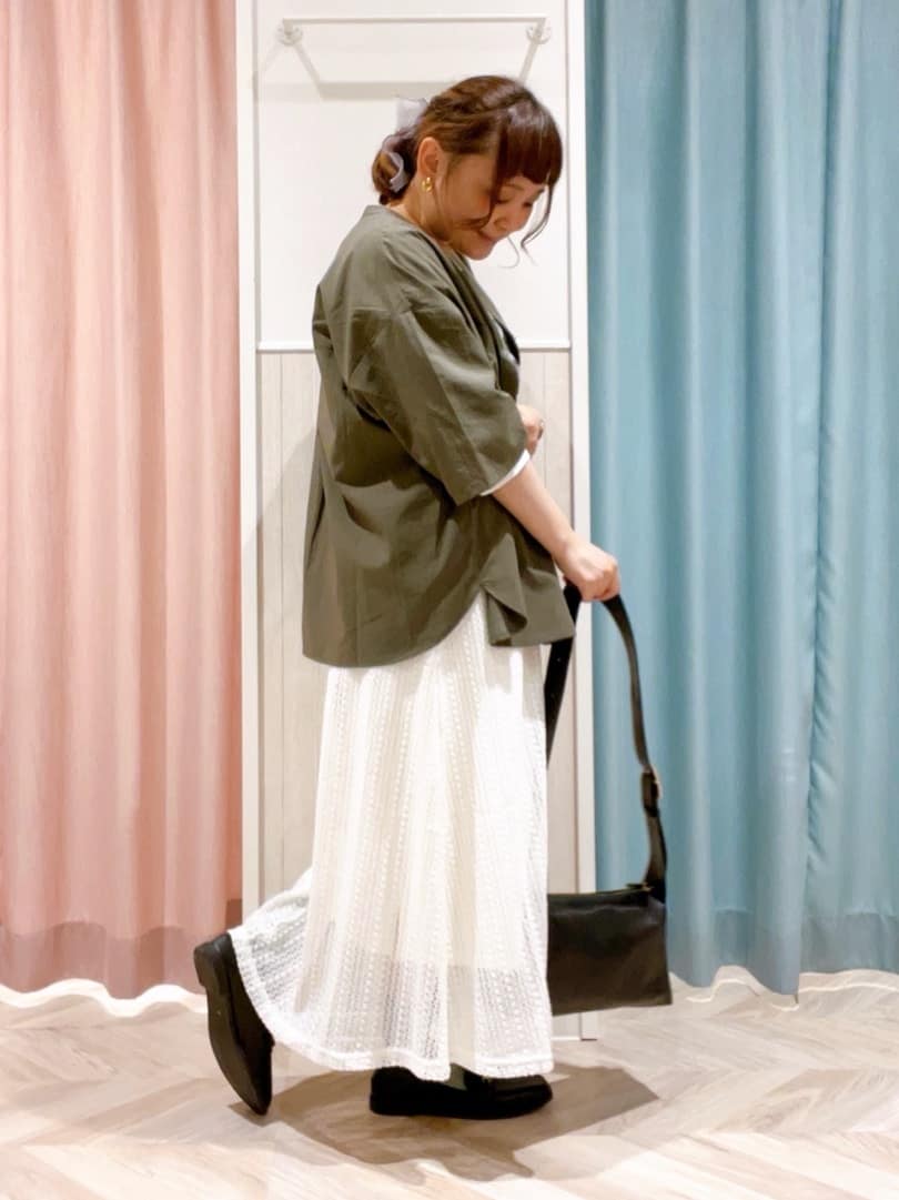 kitaさんの「SHOO･LA･RUE｜【ひんやり/S-LL】大人の五分袖プリントTシャツ」を使ったコーディネート