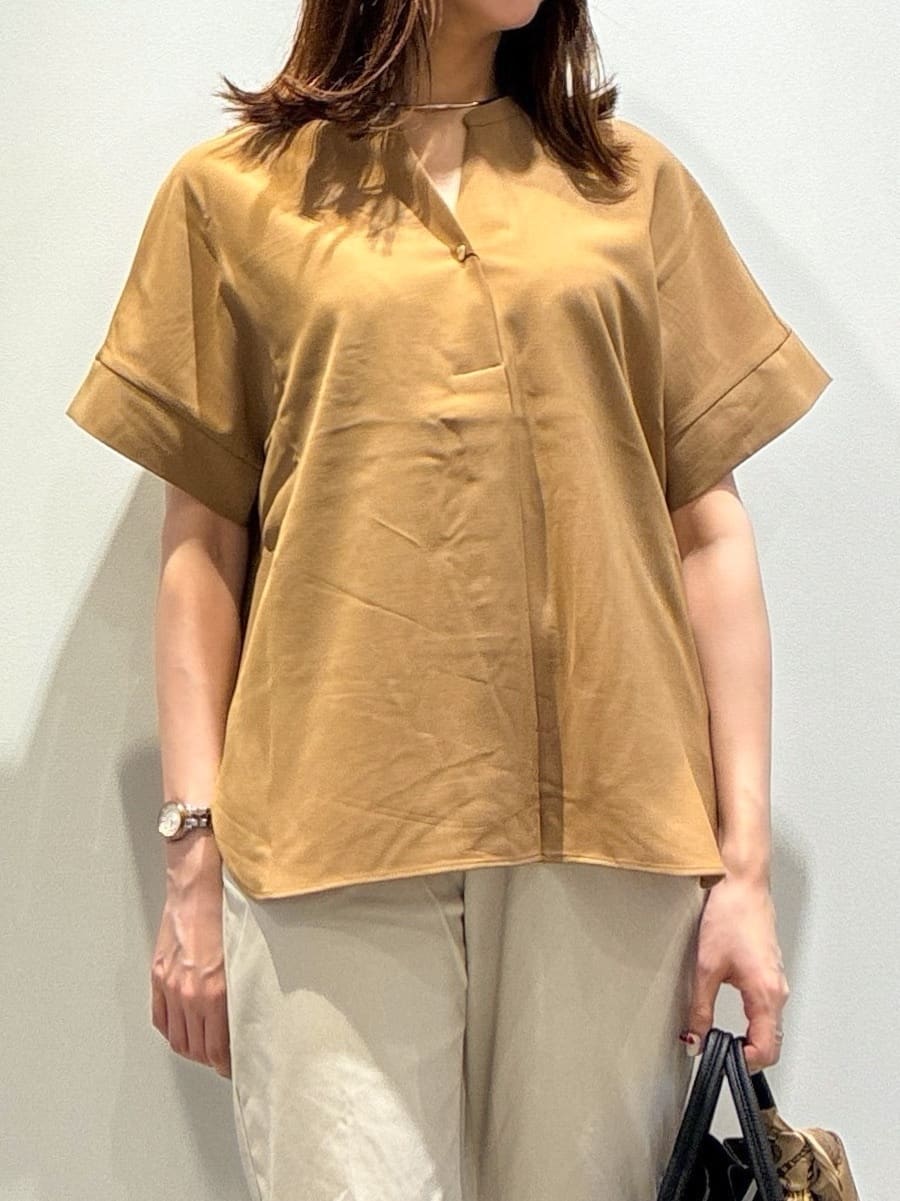もんちゃんさんの「OPAQUE.CLIP｜《S-LLサイズ》ハイストレッチスティックパンツ【洗濯機洗い可／接触冷感】」を使ったコーディネート