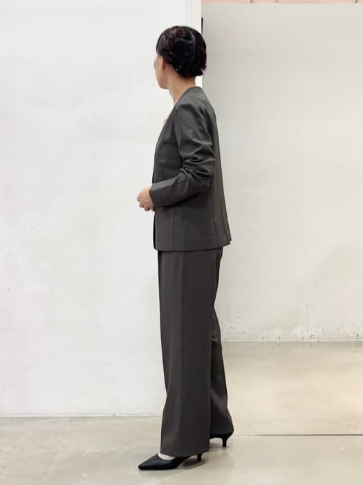 fujiさんの「THE SHOP TK｜ノーカラージャケット【セットアップ可】」を使ったコーディネート