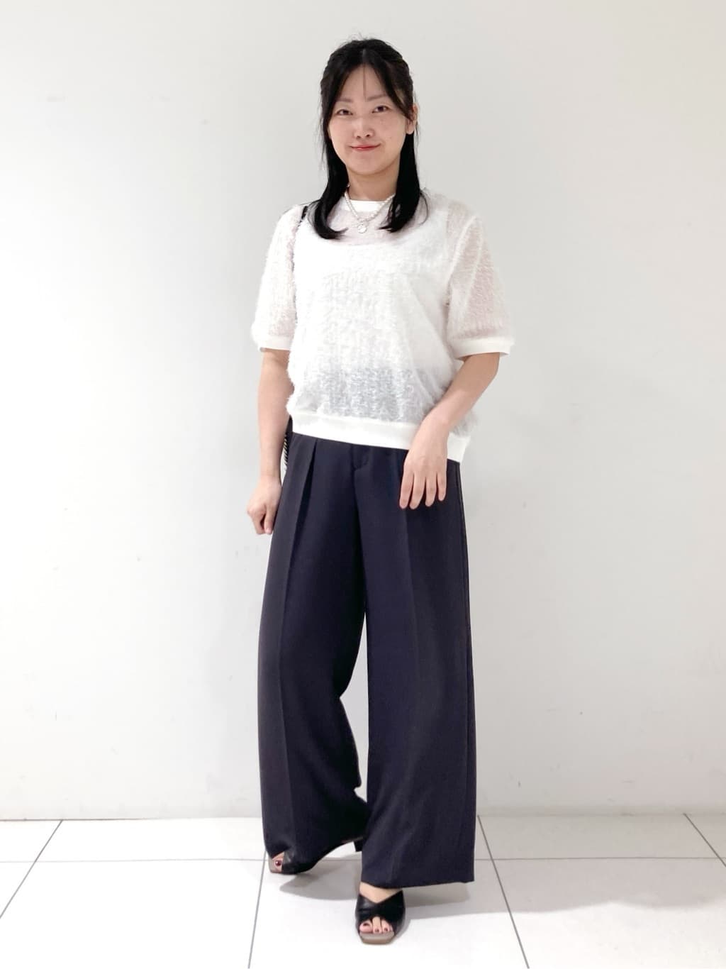 momokoさんの「INDIVI｜ヘアリージャカードトップス」を使ったコーディネート