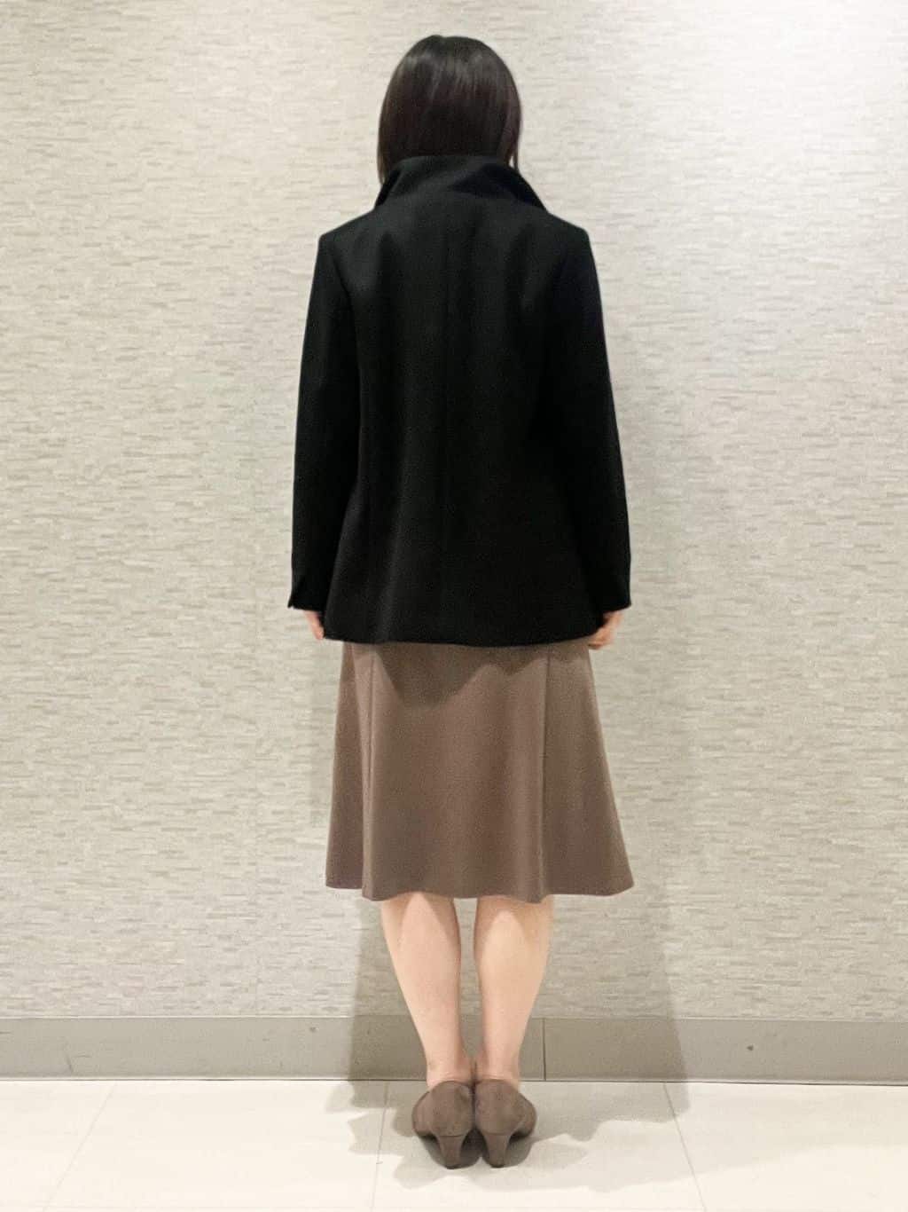 marikoさんの「Reflect｜【SS-4Lサイズ／衿が顔に当たらない◎】スタンドネックミドルコート」を使ったコーディネート