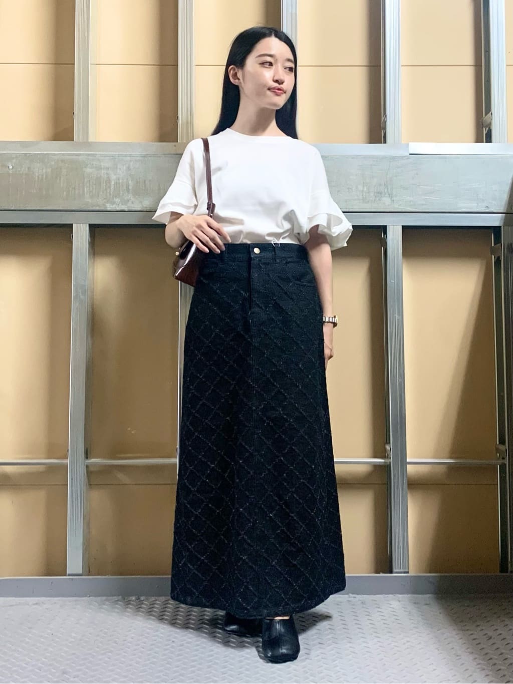 sahoさんの「THE SHOP TK｜【汗染み防止】袖フリルTシャツ【UVカット/洗濯機OK】」を使ったコーディネート