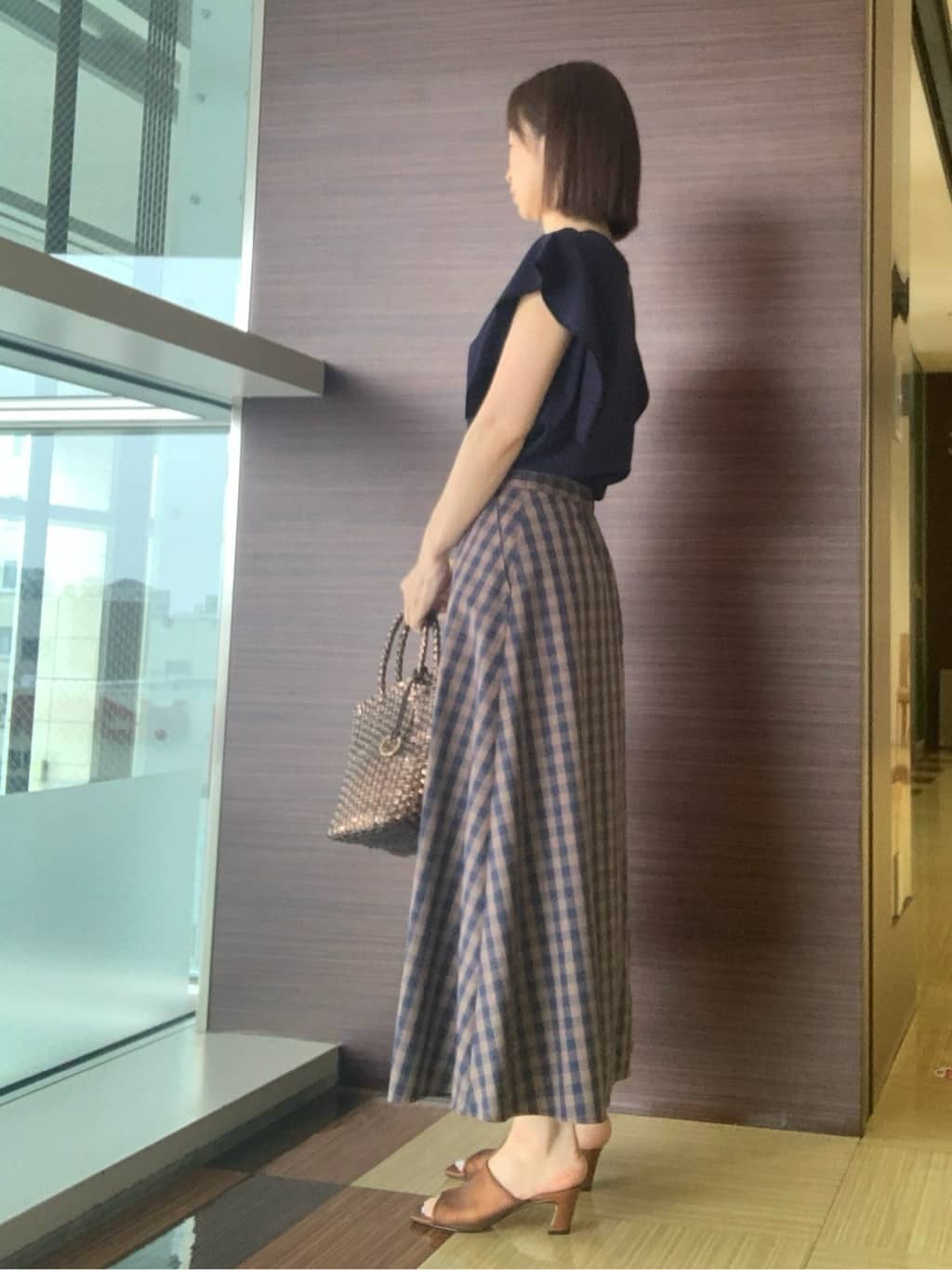anaさんの「UNTITLED｜メタリックメッシュトート」を使ったコーディネート