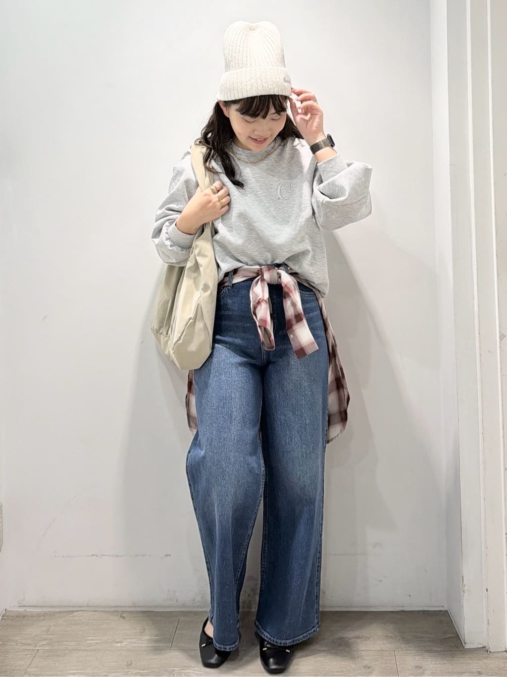 sumicaさんの「OPAQUE.CLIP｜オンブレチェックシャツ【洗濯機洗い可】」を使ったコーディネート