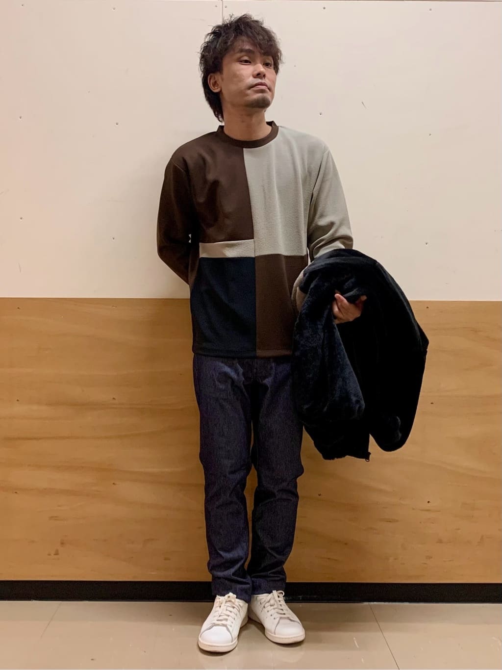 MATUさんの「THE SHOP TK｜フードフェイクファーブルゾン」を使ったコーディネート