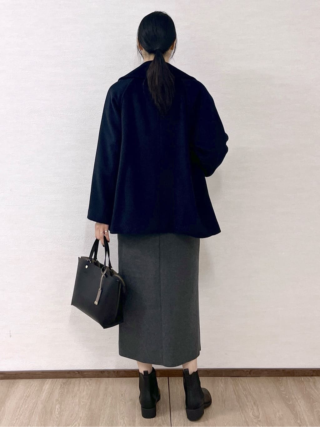 sachikoさんの「OPAQUE.CLIP｜カシミヤブレンドウールミドルピーコート」を使ったコーディネート