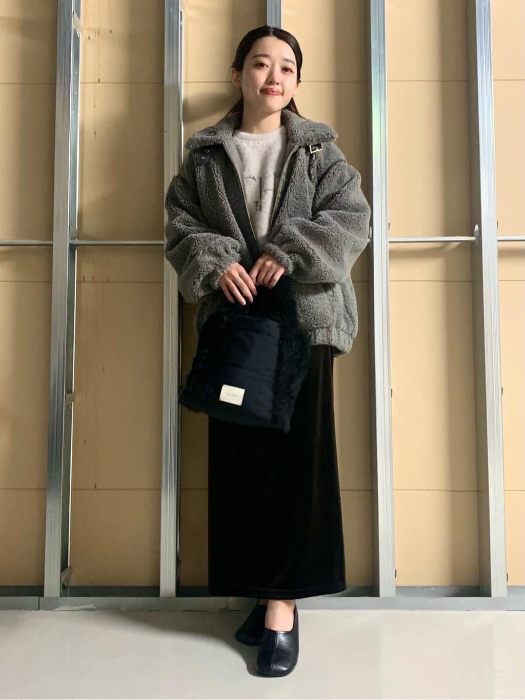 sahoさんの「THE SHOP TK｜マシュマロタッチ ボアボンバージャケット」を使ったコーディネート