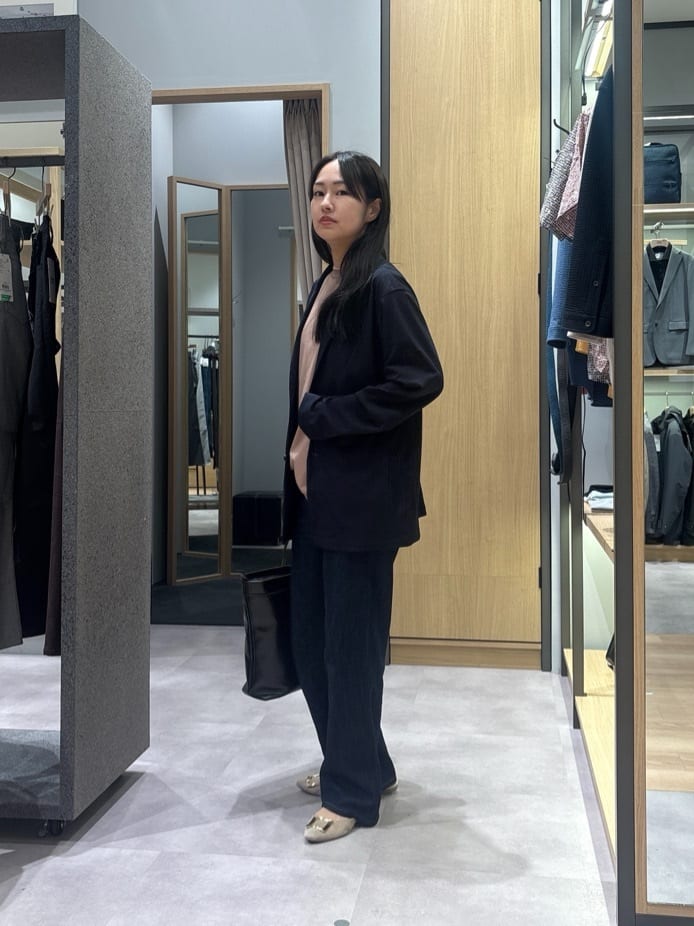 よぴさんの「TAKEO KIKUCHI｜【COOL CITY WEAR】テーラードTシャツ /接触冷感」を使ったコーディネート