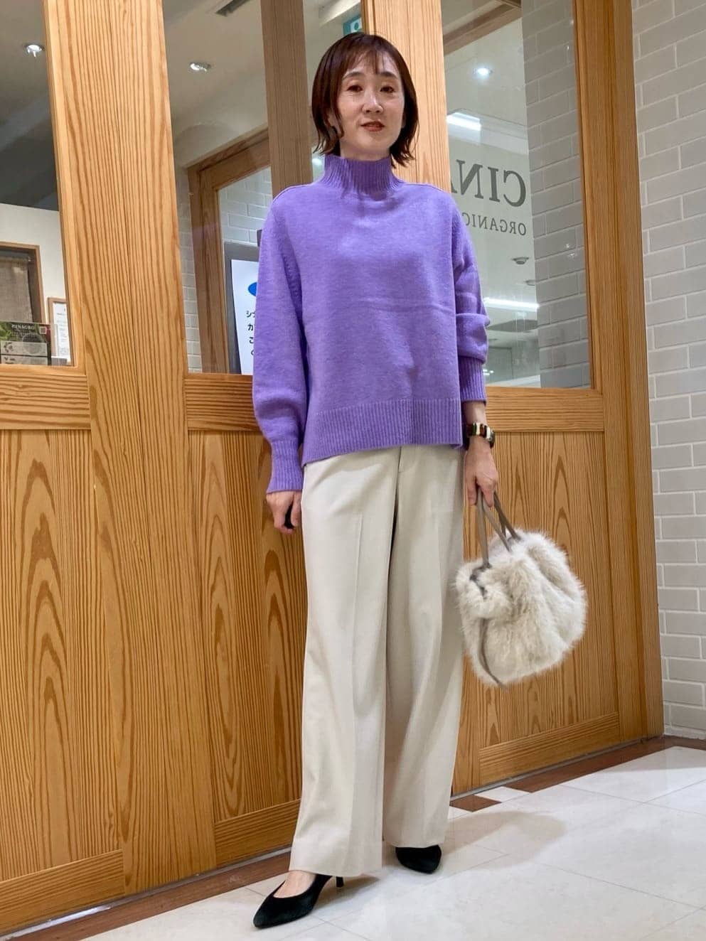 ゆうさんの「UNTITLED｜【8色展開/洗える】ウールカシミヤ ハイネックニット」を使ったコーディネート