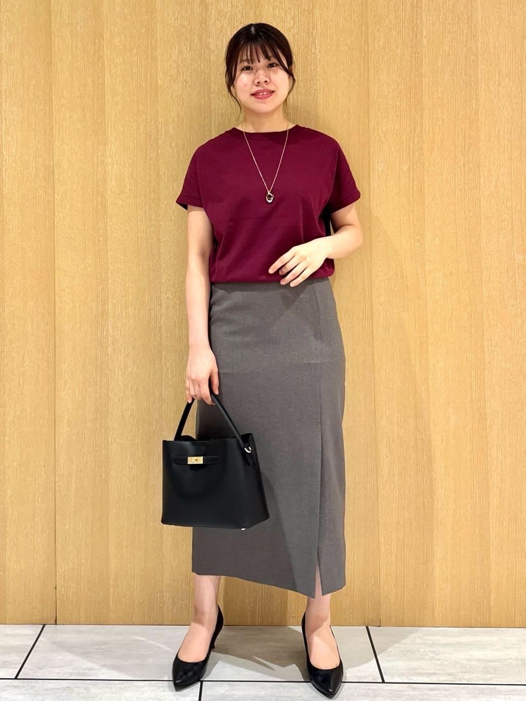 nanaさんの「UNTITLED｜【セットアップ可/洗える】スラブナロースカート」を使ったコーディネート