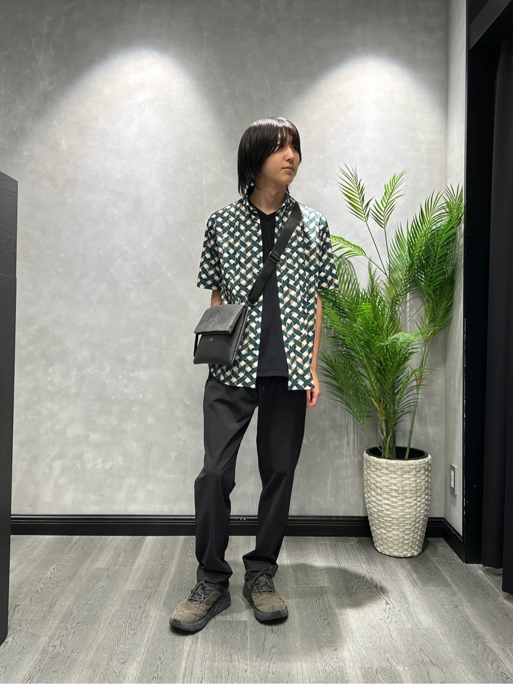 ruiさんの「TAKEO KIKUCHI｜【COOL CITY WEAR】籠目アート柄 サッカーシャツ /通気性」を使ったコーディネート