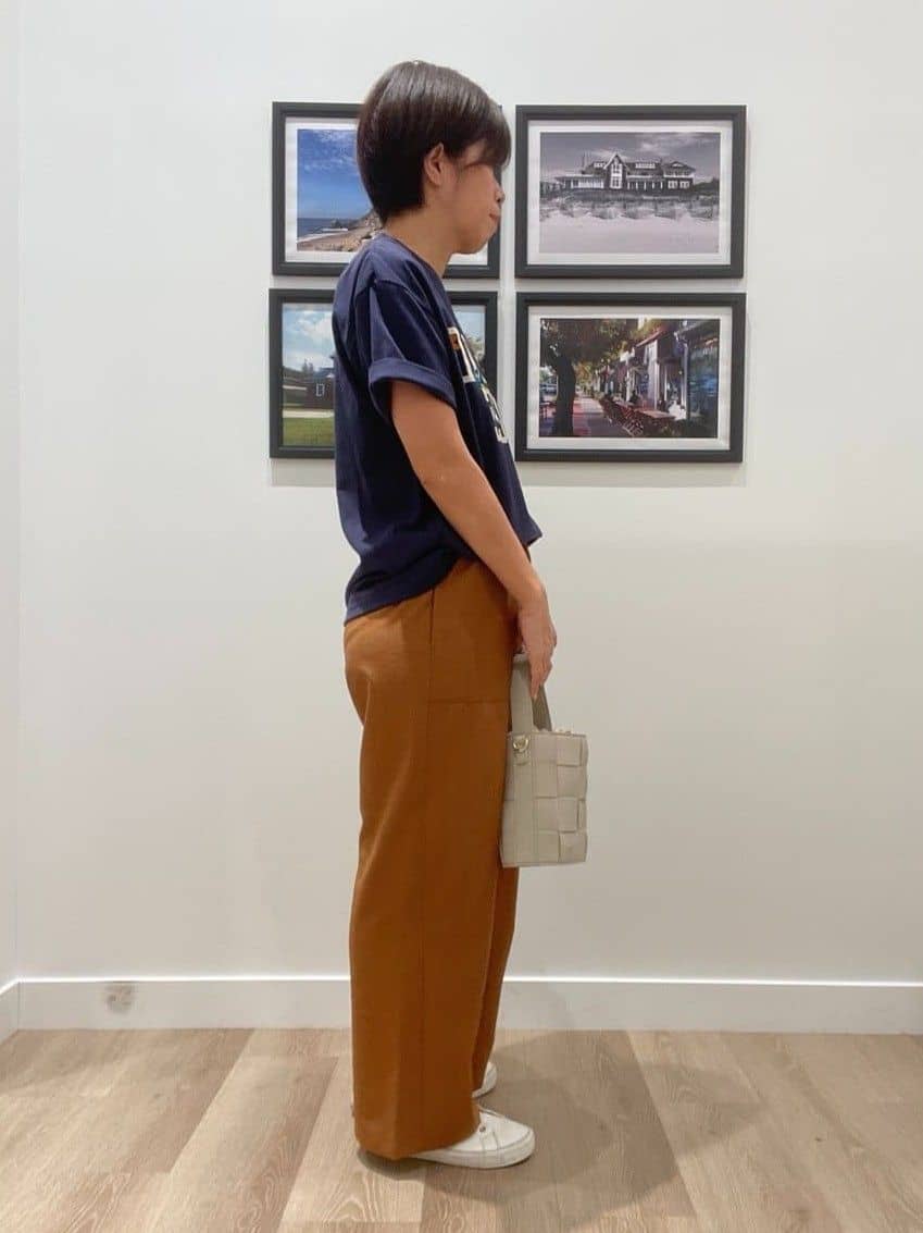 Naoさんの「Dessin｜ロゴ刺繍Tシャツ」を使ったコーディネート
