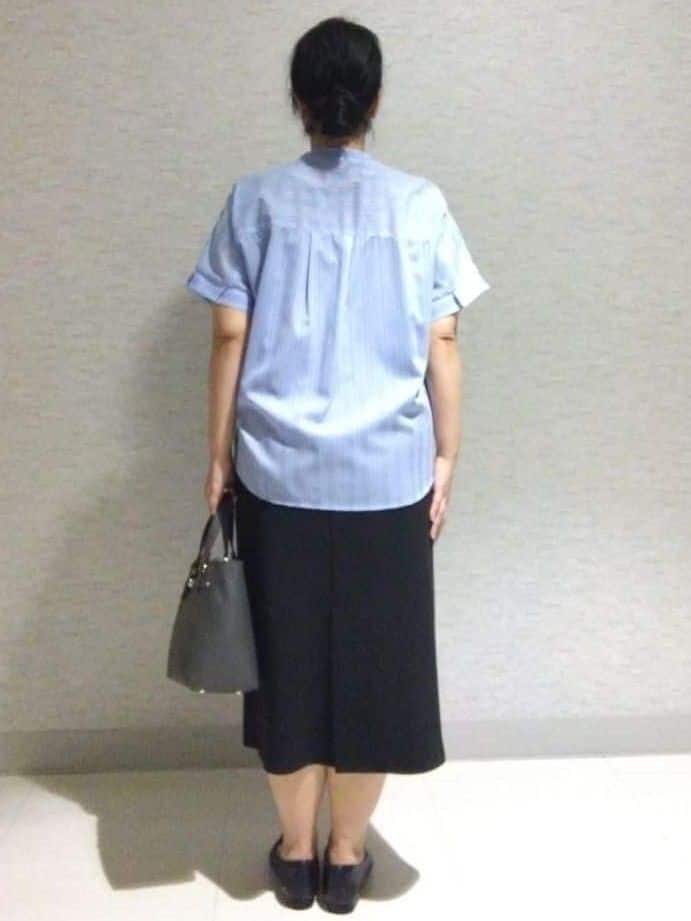 sakoさんの「Reflect｜【洗える】ドビーストライプブラウス」を使ったコーディネート
