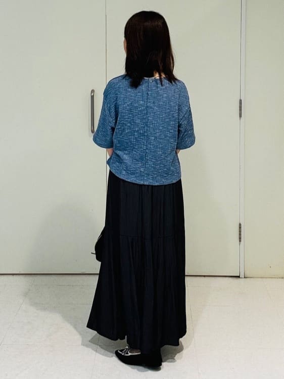 makiさんの「UNTITLED｜【五分袖/ジャージトップス】スラブカールマイヤープルオーバー」を使ったコーディネート