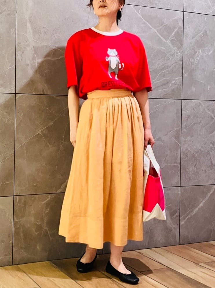 TSUKUIさんの「DRESSTERIOR｜◆ソフトレザーバレエシューズ」を使ったコーディネート