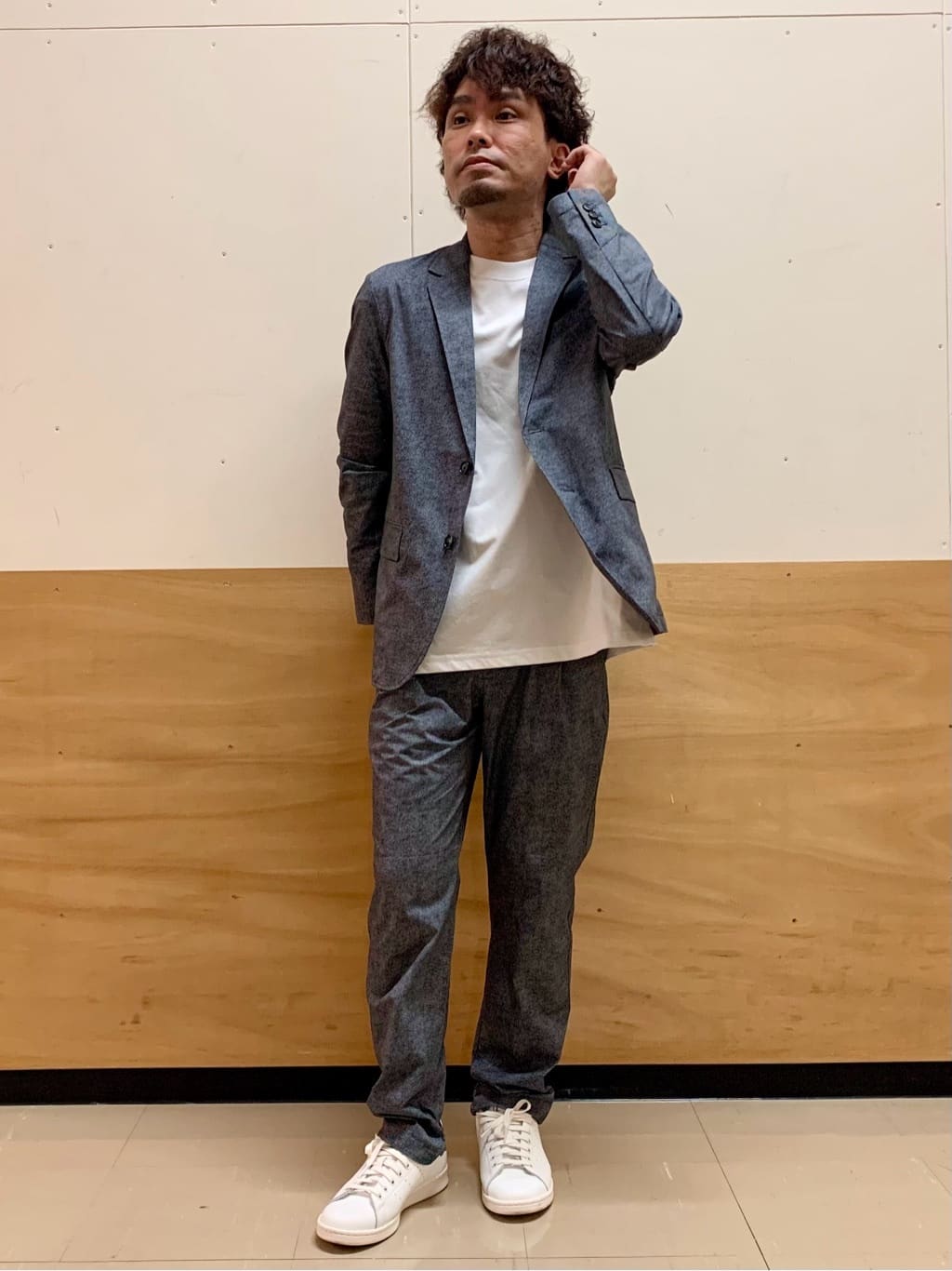 MATUさんの「THE SHOP TK｜スマートムーブメッシュバーズアイジャケット【軽量/洗濯機OK/セットアップ可】」を使ったコーディネート