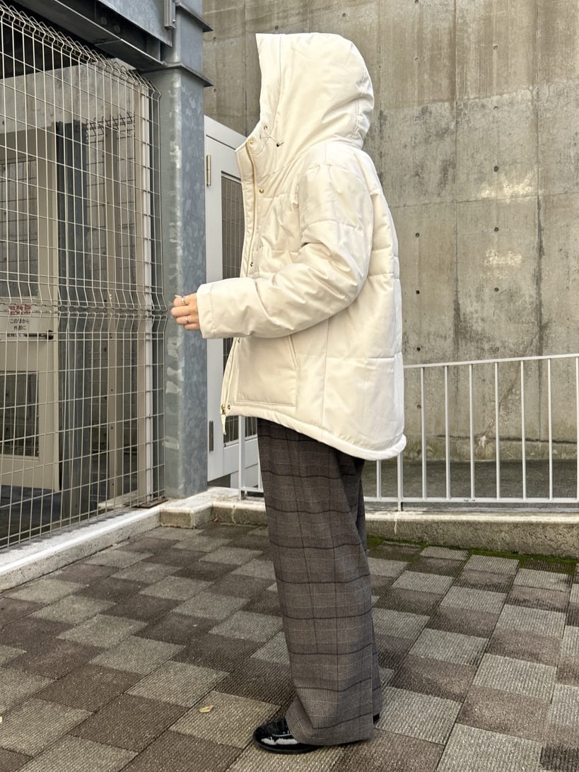 ga_riさんの「THE SHOP TK｜【すっきり見えシルエット】上品ふわもこ中綿ブルゾン」を使ったコーディネート