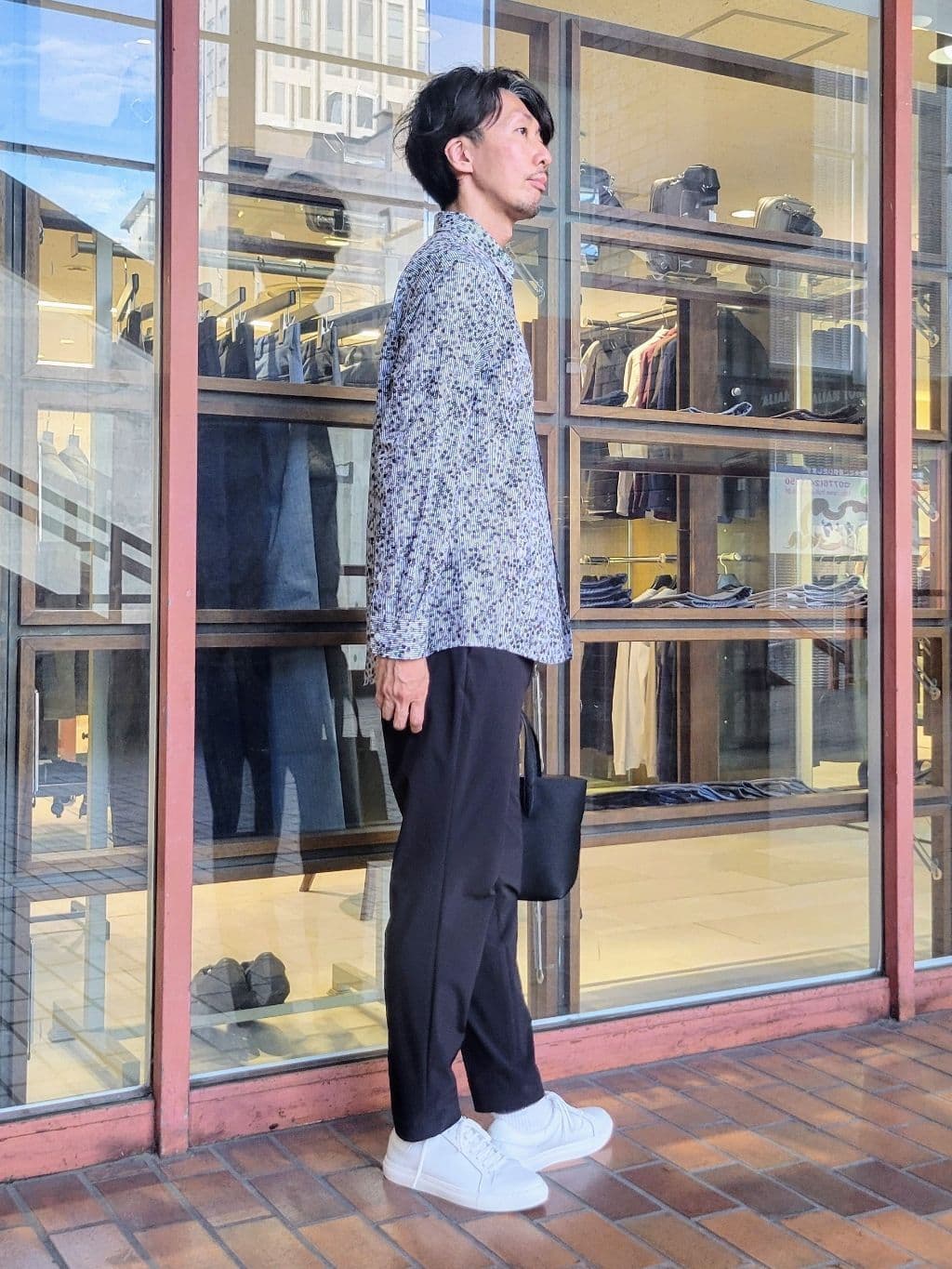 piroyaさんの「TAKEO KIKUCHI｜ストライプ小花 長袖シャツ」を使ったコーディネート