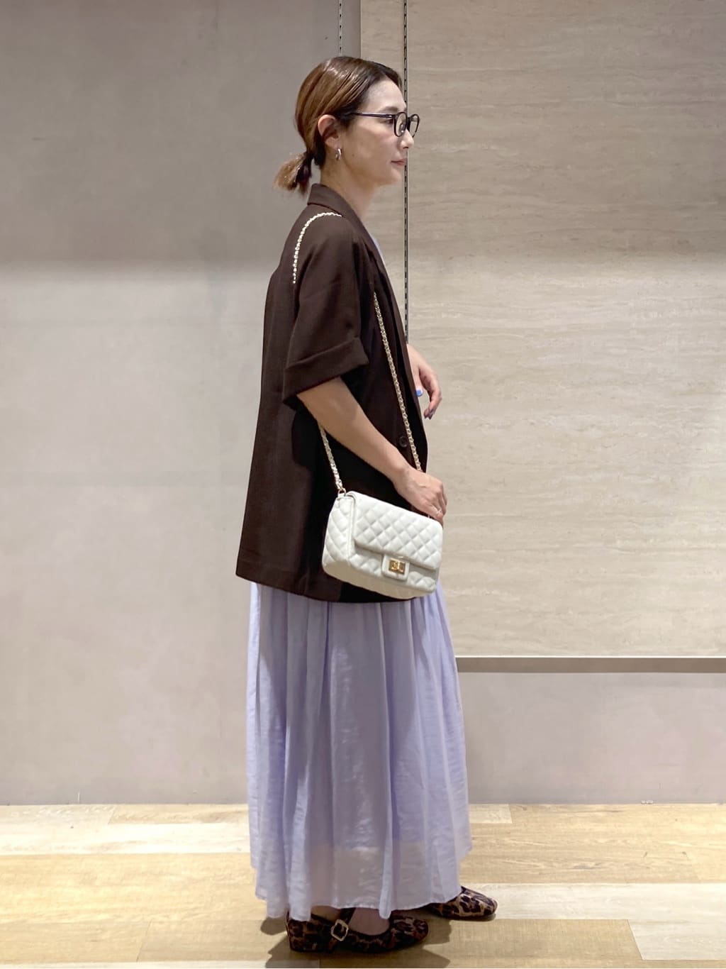 たけねぇさんの「OPAQUE.CLIP｜麻混シアーギャザーティアードワンピース【洗濯機洗い可】」を使ったコーディネート