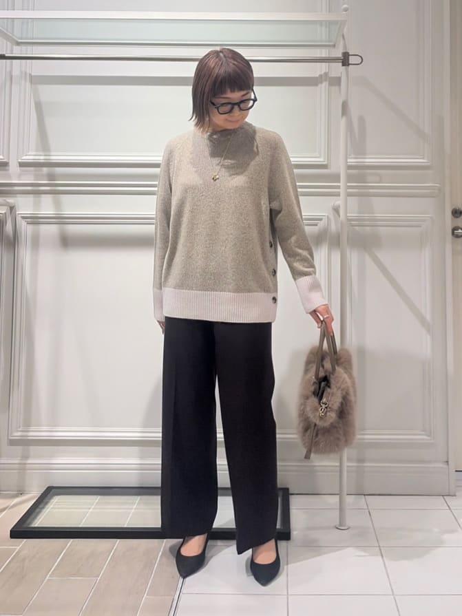 AKKOさんの「UNTITLED｜【8色展開/洗える】ウールカシミヤ ハイネックニット」を使ったコーディネート