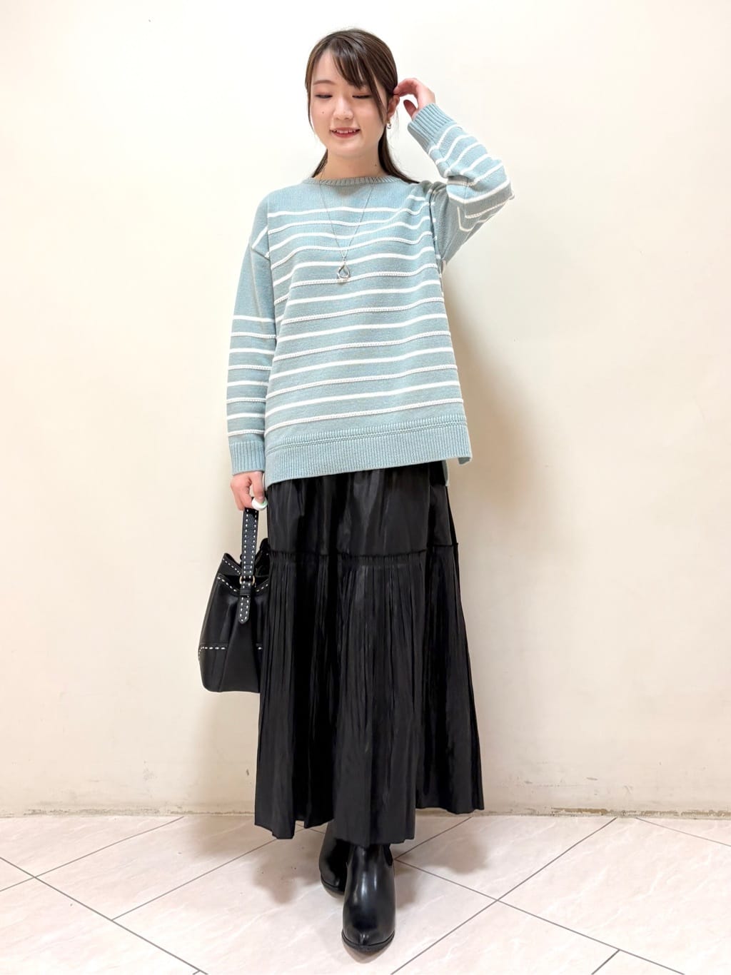 mikiさんの「Reflect｜【腰周りすっきり◎】プリーツギャザースカート」を使ったコーディネート