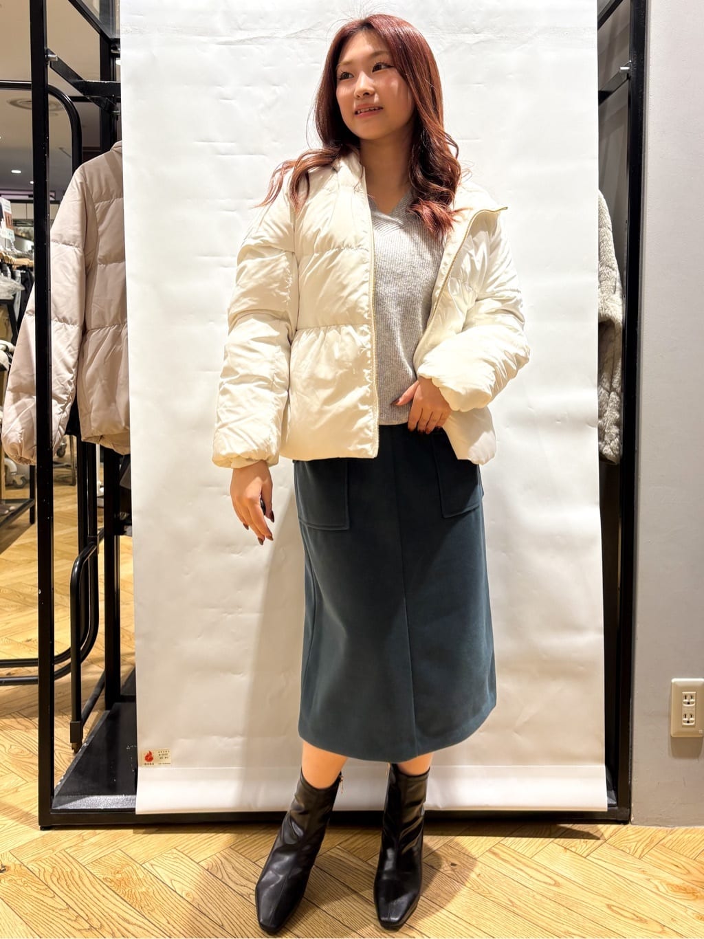 ふうかさんの「index｜KAWADAダウンペプラムショートコート【撥水／洗濯機OK／静電気防止裏地】」を使ったコーディネート