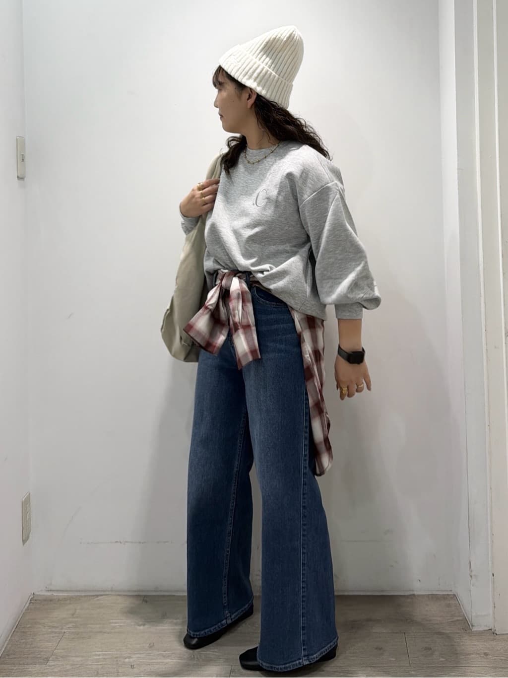 sumicaさんの「OPAQUE.CLIP｜オンブレチェックシャツ【洗濯機洗い可】」を使ったコーディネート