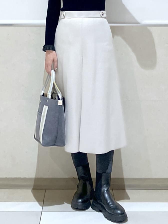eriko さんの「Dessin｜【洗える】オーガンジーフリルニット」を使ったコーディネート