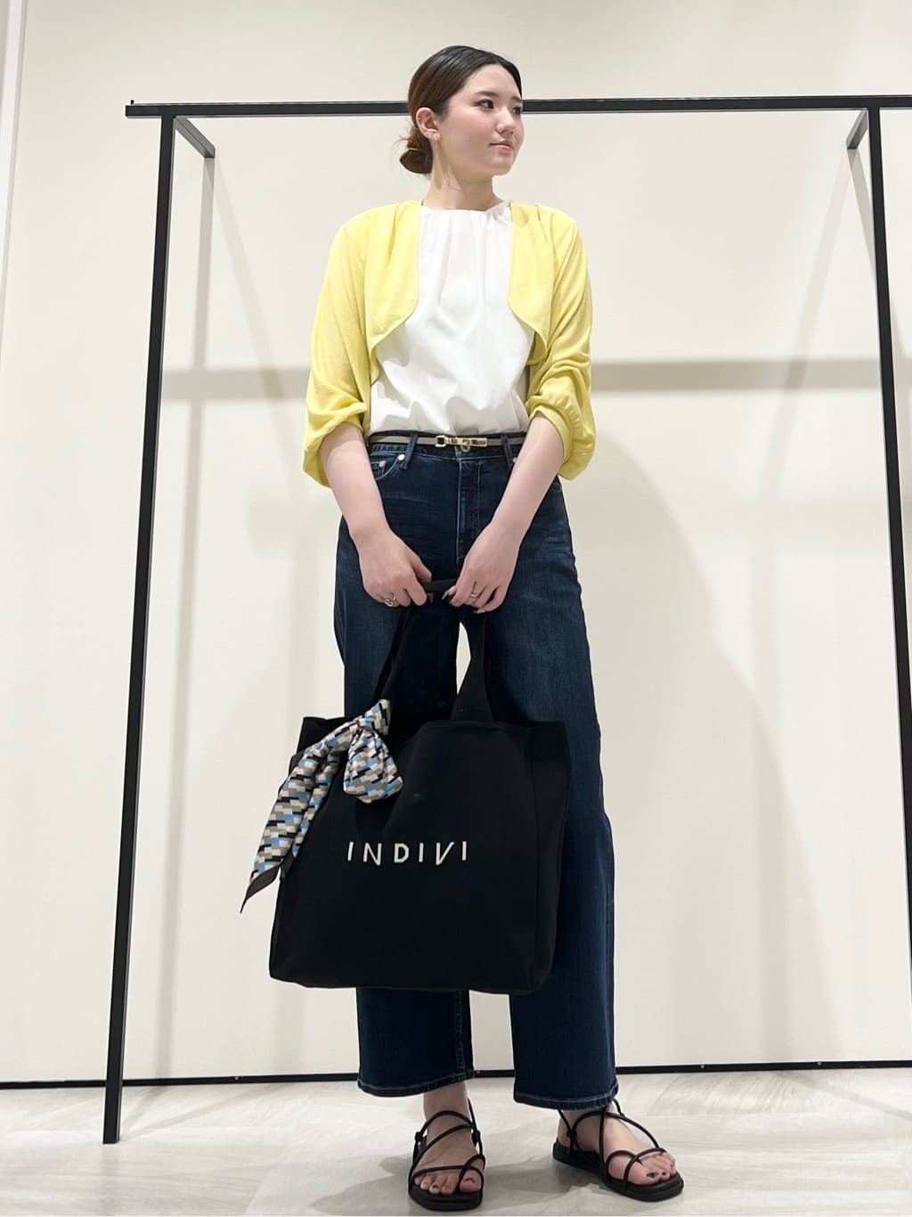 T.Kさんの「INDIVI｜【クールエアー素材／UVケア／吸汗速乾】エアリータックブラウス」を使ったコーディネート