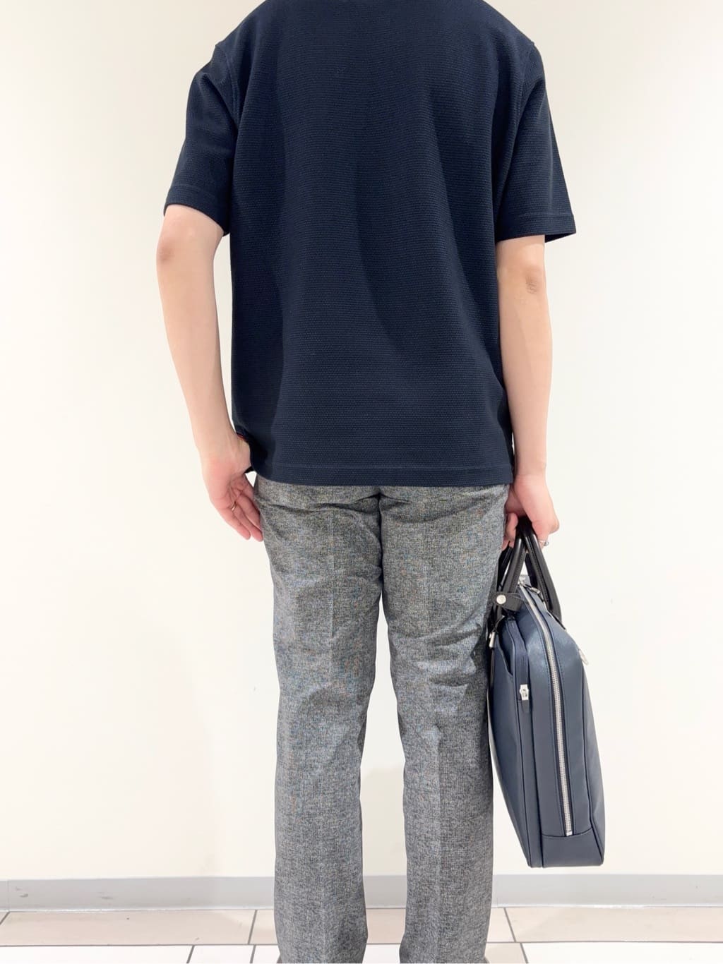 及川さんの「TAKEO KIKUCHI｜【抗菌防臭／9色5サイズ展開】ハニカムメランジ ポロシャツ」を使ったコーディネート