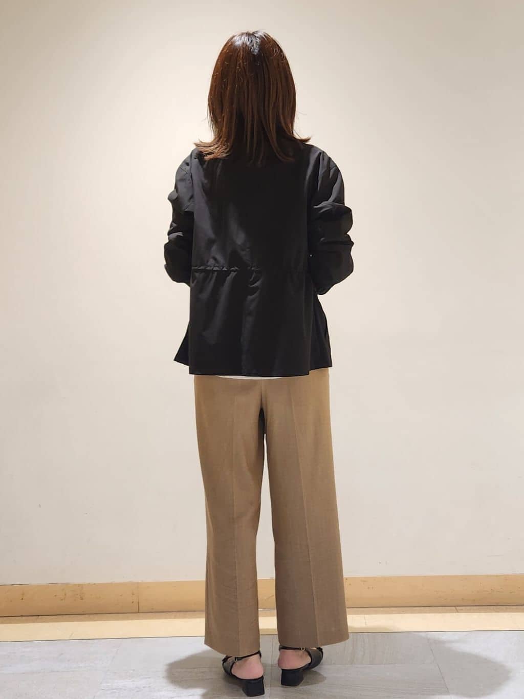yukaさんの「COUP DE CHANCE｜【手洗い可／裏地なし／ウエスト絞り可】スタンド衿ブルゾン」を使ったコーディネート
