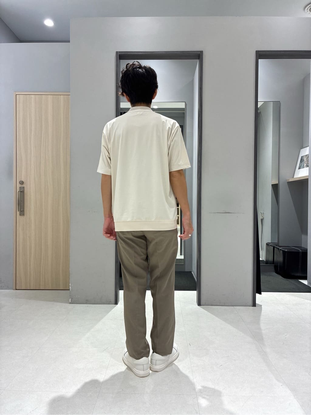 わいずみさんの「TAKEO KIKUCHI｜【COOL CITY WEAR】テーラードTシャツ /接触冷感」を使ったコーディネート