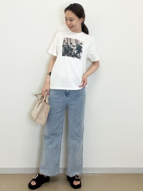 miyuuさんの「OPAQUE.CLIP｜◆フォトプリントTシャツ【洗濯機洗い可】」を使ったコーディネート