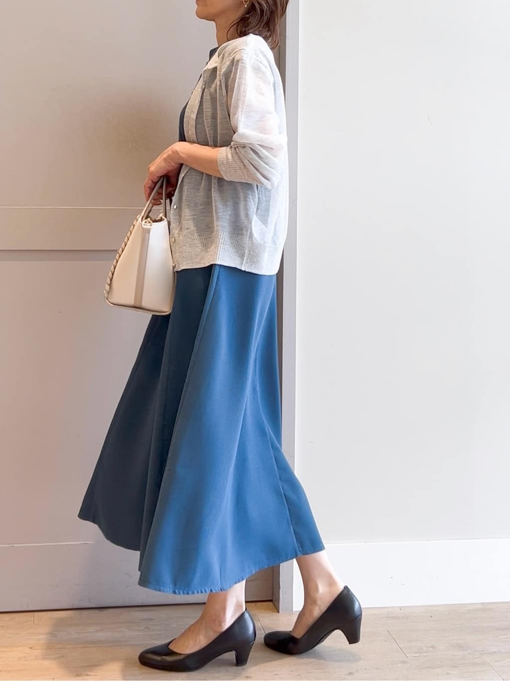 yamakoさんの「grove｜【雑誌掲載】洗えるシアーカーディガン」を使ったコーディネート
