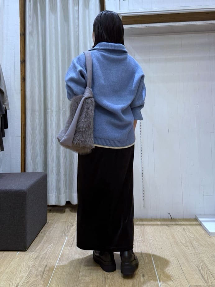 chさんの「THE SHOP TK｜【洗える】ほど良くラフで女性らしい ハーフZIPニット」を使ったコーディネート