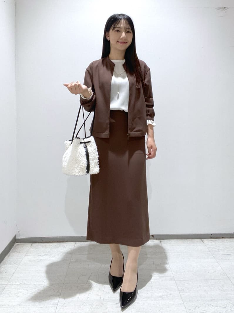 meiさんの「INDIVI｜【洗える／UVケア／吸汗速乾】ジョーゼットライトブルゾン」を使ったコーディネート