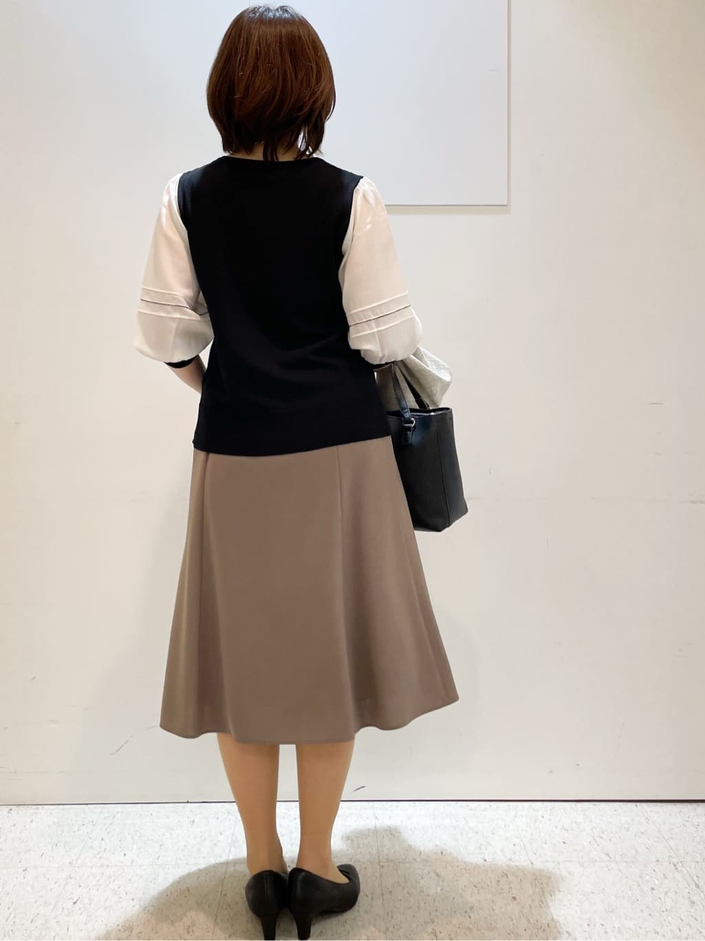 めいさんの「Reflect｜【WEB先行カラーあり／手洗い可】ジョーゼットスリーブ&times;ニット」を使ったコーディネート