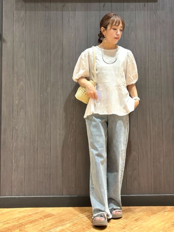 meiさんの「SHOO･LA･RUE｜【洗える/ひんやり／前後2WAY】テレコタンクトップ」を使ったコーディネート