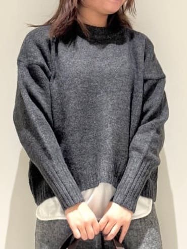 Liriさんの「Dessin｜【洗える】クルーネックワイドニット」を使ったコーディネート