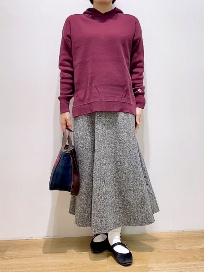 Hamaさんの「Dessin｜【洗える／体型カバー】ちょうどいいニットパーカ」を使ったコーディネート